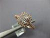 ESTATE .50CT DIAMOND 18KT ROSE GOLD ROUND & BAGUETTE CLUSTER HALO PROMISE RING