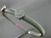 ESTATE .60CT DIAMOND 14KT WHITE GOLD 3D CIRCULAR MESH FLEXIBLE BANGLE BRACELET