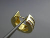 ESTATE 1.0CT DIAMOND 14KT YELLOW GOLD 3D CLASSIC TWO ROW HUGGIE EARRINGS #5319