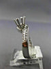 ESTATE .50CT DIAMOND 18K WHITE GOLD 2 ROW WAVE SEMI MOUNT ENGAGEMENT RING #23371