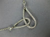 ESTATE .29CT DIAMOND 18KT WHITE GOLD 3D CLASSIC LOVE KNOT V SHAPE FUN NECKLACE