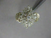 ESTATE WIDE 1.25CTW DIAMOND 14K WHITE & YELLOW GOLD CLUSTER COCKTAIL RING #21369