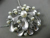 ESTATE LARGE .65CT DIAMOND & AAA SOUTH SEA PEARL 14KT WHITE GOLD FLOWER NECKLACE