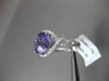 ESTATE 3.96CTW DIAMOND & AAA EXTRA FACET AMETHYST 14KT WHITE GOLD FILIGREE RING
