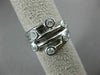 ESTATE WIDE .60CT DIAMOND 14KT WHITE GOLD 3D MULTI ROW 7 STONE LUCKY LOVE RING