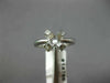 ANTIQUE DIAMOND 14K WHITE GOLD 3D ROUND FLOWER SEMI MOUNT ENGAGEMENT RING #14766