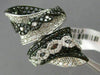 ESTATE MASSIVE 4.36CT WHITE & BLACK DIAMOND 14K WHITE GOLD 3D INFINITY LOVE RING