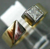 ESTATE .40CT PRINCESS CUT DIAMOND 14KT YELLOW & WHITE GOLD ENGAGEMENT RING #1104