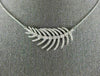 ESTATE LARGE & LONG .60CT DIAMOND 18KT WHITE GOLD 3D CLASSIC MULTI LEAF NECKLACE