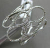 ESTATE LARGE .60CT ROUND DIAMOND 14K WHITE GOLD 3D MULTI WAVE INFINITY LOVE RING