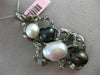 ESTATE LARGE DIAMOND & SOUTH SEA TAHITIAN PEARL 14KT BLACK GOLD NUGGET PENDANT