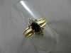 ESTATE .90CT DIAMOND & AAA OVAL SAPPHIRE 14KT YELLOW GOLD ENGAGEMENT RING #19569