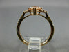 ESTATE .85CT DIAMOND & AAA CUSHION CUT MORGANITE 14K WHITE GOLD 3D FUN LOVE RING