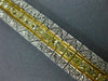 ESTATE WIDE 8.3CT WHITE & FANCY YELLOW DIAMOND 18K TWO TONE GOLD TENNIS BRACELET