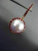 LARGE 1.60CT AAA AMETHYST & PINK SOUTH SEA PEARL 18KT ROSE GOLD HANGING EARRINGS