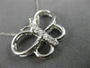 ESTATE LARGE .30CT DIAMOND 14KT WHITE GOLD 3D FLYING BUTTERFLY PENDANT #21923