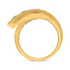 LARGE 1.16CT DIAMOND & AAA MULTI COLOR SAPPHIRE 14K YELLOW GOLD MULTI SHAPE RING