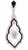 EXTRA LARGE 1.47CT DIAMOND & CRYSTAL & BLACK ENAMEL 18KT WHITE GOLD 3D PENDANT