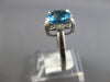 2.54CT DIAMOND & AAA BLUE TOPAZ 14KT WHITE GOLD CUSHION & ROUND FRIENDSHIP RING