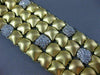 ESTATE MASSIVE 2.44CT DIAMOND 18KT 2 TONE GOLD MULTI ROW PAVE MATTE FUN BRACELET