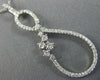 ESTATE LARGE .42CT ROUND DIAMOND 14KT WHITE GOLD 3D INFINITY FLOWER LOVE PENDANT