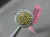 ESTATE WIDE .86CT DIAMOND 18KT WHITE & YELLOW GOLD HEXAGON CLUSTER CLASSIC RING