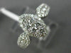 ESTATE WIDE .98CT DIAMOND 18KT WHITE GOLD 3D HALO MARQUISE SHAPE HEART LOVE RING