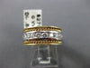 ESTATE WIDE .64CT ROUND DIAMOND 14K WHITE & YELLOW GOLD 8 STONE MENS RING #19919