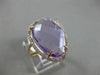 ESTATE LARGE 11.12CT DIAMOND & AAA AMETHYST 14K ROSE GOLD 3D HALO TEAR DROP RING