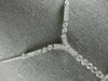 ANTIQUE 8.95CT DIAMOND & AAA TURQUOISE 14K WHITE GOLD OVAL LARIAT NECKLACE #2555