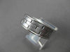 ESTATE WIDE 14KT WHITE GOLD SOLID BRICK DESIGN MENS WEDDING BAND RING 7mm #23144
