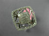 WIDE .68CT DIAMOND 18KT WHITE GOLD 3D ROUND & PRINCESS SQUARE OPEN FILIGREE RING
