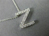 .32CT ROUND DIAMOND 14KT WHITE GOLD CLASSIC INITIAL FLOATING PENDANT #18296