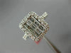 ESTATE 1.09CT ROUND BAGUETTE DIAMOND 18KT WHITE GOLD RECTANGULAR ENGAGEMENT RING