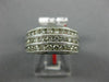 ESTATE WIDE 1.0CT DIAMOND 14KT WHITE GOLD 3 ROW SEMI ETERNITY ANNIVERSARY RING