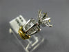 DIAMOND 18KT YELLOW GOLD & PLATINUM MARQUISE SEMI MOUNT ENGAGEMENT RING #21089