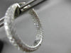 ESTATE LARGE 5.62CT DIAMOND 18KT WHITE GOLD MULTI ROW DOUBLE SIDED HOOP EARRINGS