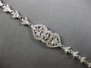 LARGE & LONG 1.5CT DIAMOND 14KT WHITE GOLD 3D DOUBLE HEART FLORAL BRACELET 28191