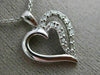 ESTATE .15CT DIAMOND 14KT WHITE GOLD DOUBLE OPEN HEART LOVE PENDANT WITH CHAIN