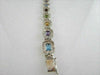ESTATE 27CT MULTI COLOR EMERALD CUT 14K W GOLD BRACELET