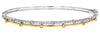 ESTATE .71CT DIAMOND 14KT 2 TONE GOLD 2 ROW BY THE YARD FUN CUFF BANGLE BRACELET