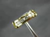 ESTATE .60CT DIAMOND 14KT YELLOW GOLD 3D SIX STONE ROUND ANNIVERSARY RING #5695