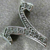 ESTATE .15CT DIAMOND 14KT WHITE GOLD "Y" INITIAL LOVE FLOATING PENDANT #22989