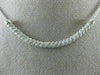 ESTATE .50CT DIAMOND 14K WHITE GOLD 2 ROW SEMI CIRCLE MILGRAIN ROPE FUN NECKLACE