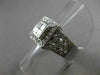 ESTATE LARGE .80CT DIAMOND 18KT WHITE GOLD INVISIBLE SQUARE COCKTAIL RING #21139