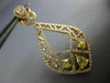 ESTATE LARGE 2.81CT WHITE & FANCY YELLOW DIAMOND 18K ROSE GOLD FILIGREE EARRINGS