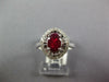 ESTATE 1.24CT DIAMOND & AAA RUBY 14KT WHITE GOLD CLASSIC OVAL & ROUND FUN RING