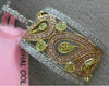 LARGE .62CT WHITE YELLOW & PINK DIAMOND 18K WHITE & ROSE GOLD FILIGREE PENDANT