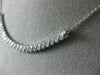 ESTATE .50CT DIAMOND 14K WHITE GOLD 2 ROW SEMI CIRCLE MILGRAIN ROPE FUN NECKLACE