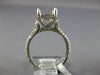LARGE .62CT DIAMOND 18KT WHITE GOLD ROUND INSIDE OUT SEMI MOUNT ENGAGEMENT RING